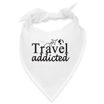 travel addicted - Bandana - Weiß - Vorne