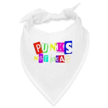PUNKS NOT DEAD - Bandana - Weiß - Vorne