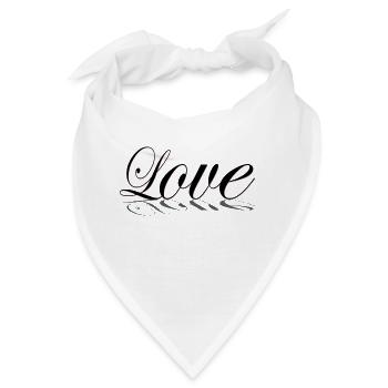 love Liebe mit schatten - Bandana - Weiß - Vorne