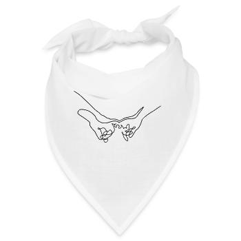 Hand halten - Bandana - Weiß - Vorne