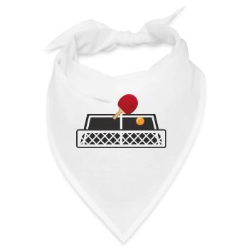 Tischtennis Tischtennis-Platte Schläger Ball - Bandana - Weiß - Vorne