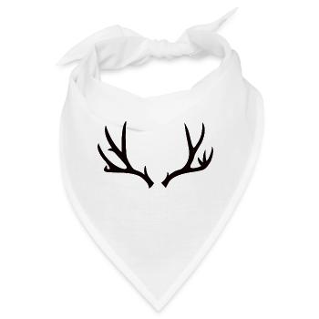 Jagd und Geweih - Bandana - Weiß - Vorne