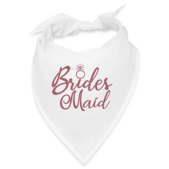 Braut Maid - Braut Bachelorette Party Geschenk - Bandana - Weiß - Vorne