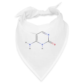 Cytosin Molekül - Farbige Strukturformel - Bandana - Weiß - Vorne
