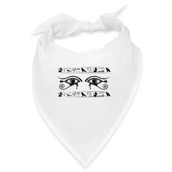 Auge des Horus, Ägypten Symbole, Auge des Horus T Shirt - Bandana - Weiß - Vorne
