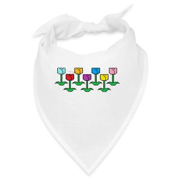 Blumenwiese - Bandana - Weiß - Vorne