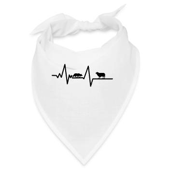 Border Schaf Beat - Bandana - Weiß - Vorne