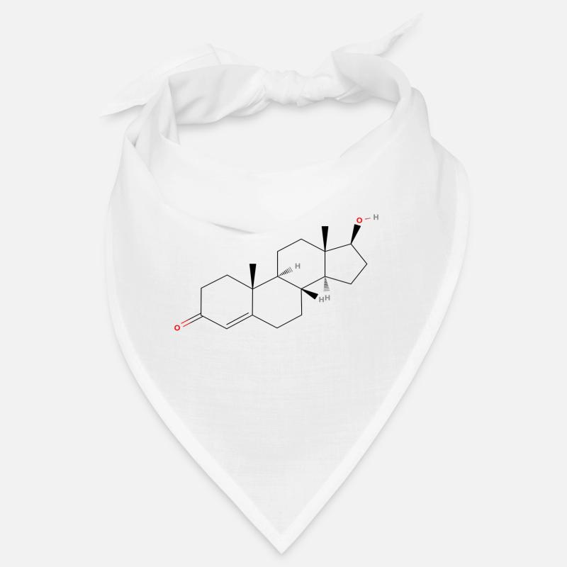 Testosterone Molecule - Colored Structural Formula Bandana