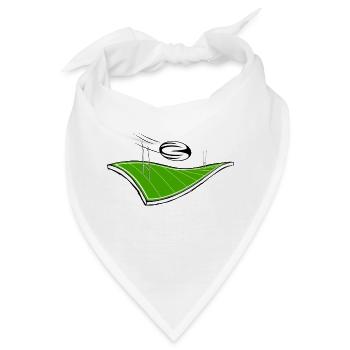Rugby-Feld und Ballon - Bandana - Weiß - Vorne