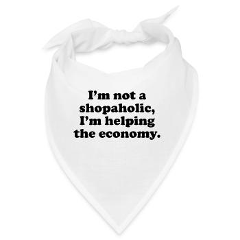 SHOP AHOLIC HELFEN WIRTSCHAFT - Bandana - Weiß - Vorne