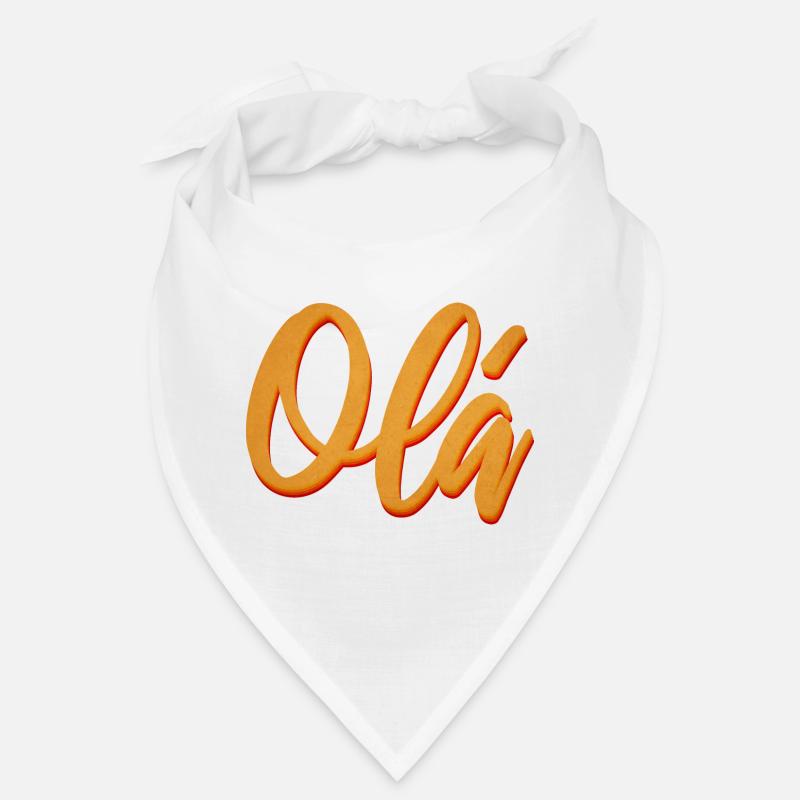 Olá Orange Script Tee Bandana