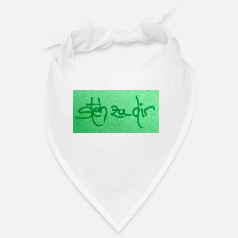 steh zu dir - Bandana - Weiß