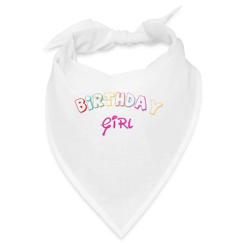 Birthday Girl - Bandana - Weiß - Vorne