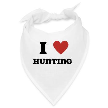 I Love Hunting - Bandana - Weiß - Vorne