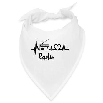 Radio Heartbeat - Bandana - Weiß - Vorne