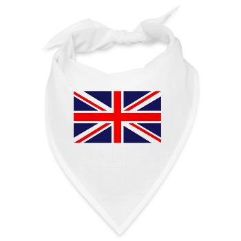 Großbritannien Flagge - Union Jack - Bandana - Weiß - Vorne