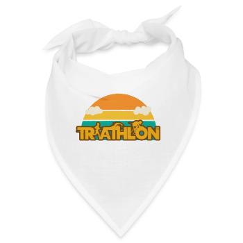 Triathlon Shirt für Läufer Fahrradfahrer Schwimmer - Bandana - Weiß - Vorne