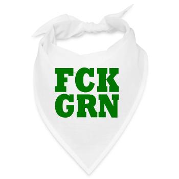 Fck grn - Bandana - Weiß - Vorne