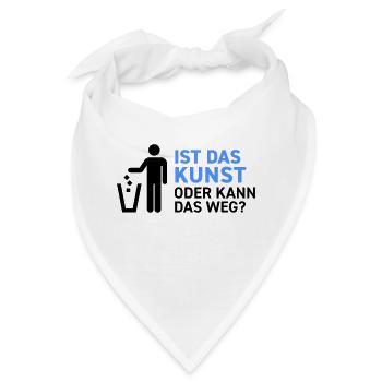 Ist das Kunst oder kann das weg? Museum Maler Müll - Bandana - Weiß - Vorne