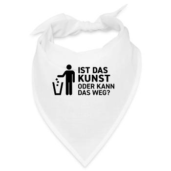 Ist das Kunst oder kann das weg? Museum Maler Müll - Bandana - Weiß - Vorne