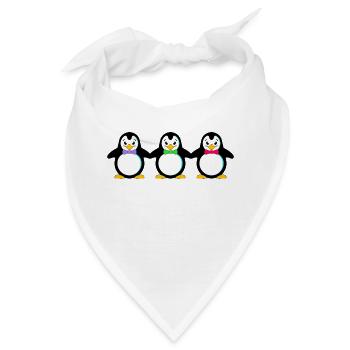 Pinguin Antarktis Vogel Frack Südpol Eismeer Kälte - Bandana - Weiß - Vorne
