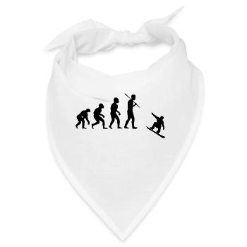 Snowboard Snowboarder - Bandana - Weiß - Vorne