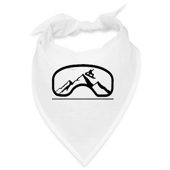 Snowboard Snowboarder - Bandana - Weiß - Vorne