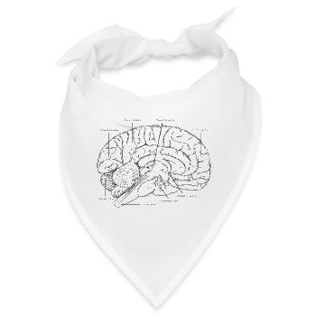 Gehirn - Bandana - Weiß - Vorne