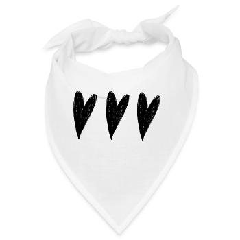 herzen herz - Bandana - Weiß - Vorne