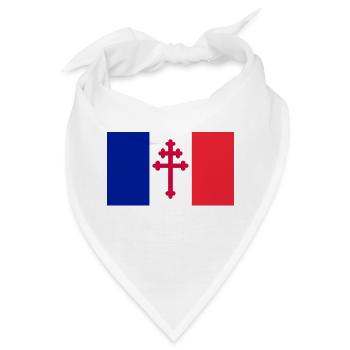 Französische Flagge Lothringen - Bandana - Weiß - Vorne