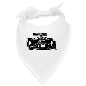 Rennauto - Bandana - Weiß - Vorne