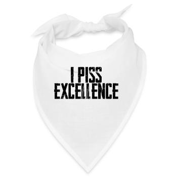I Piss Excellence - Bandana - Weiß - Vorne