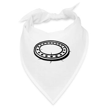 Gullideckel Kanalisation Mannloch - Bandana - Weiß - Vorne
