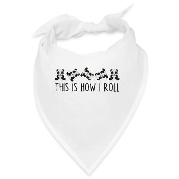 So rolle ich Panda - Bandana - Weiß - Vorne