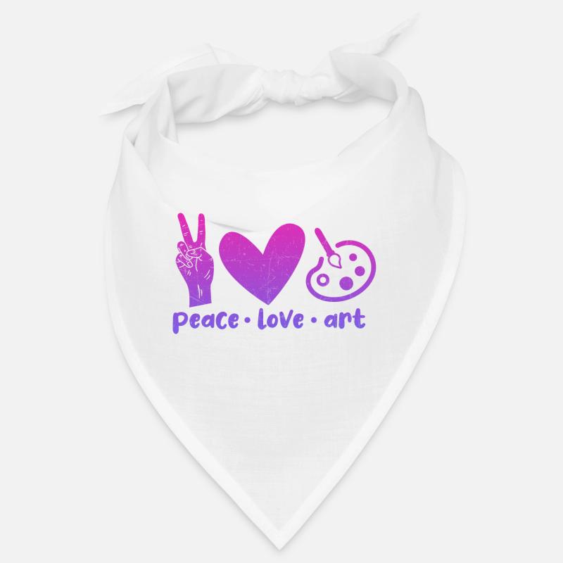Peace Love Art Bandana