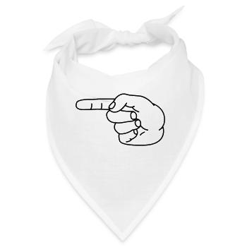 Zeigefinger - Bandana - Weiß - Vorne