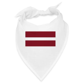 Lettische Flagge - Bandana - Weiß - Vorne