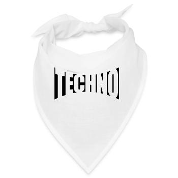 Party Musik Techno - Bandana - Weiß - Vorne