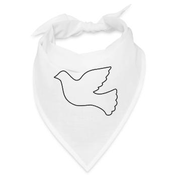 Friedenstaube - Bandana - Weiß - Vorne