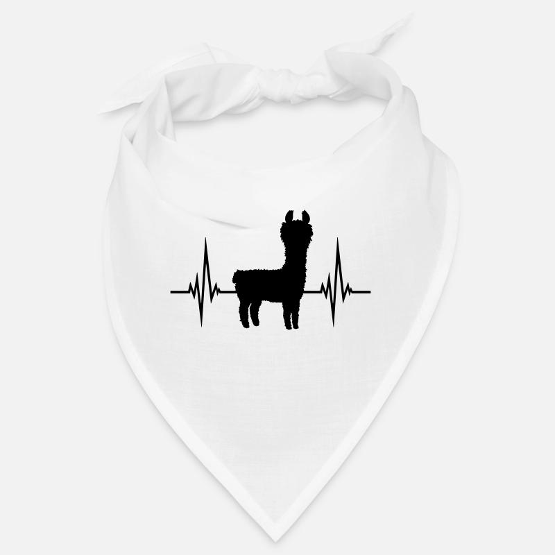 Pulse Lama Heartbeat - Bandana - blanc
