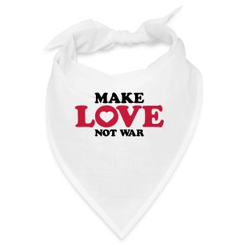 Spruch Not War - Bandana - Weiß - Vorne
