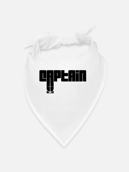 Texte Logo du capitaine - Bandana - blanc - Devant