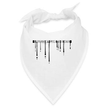 Tropfen Game Paused - Bandana - Weiß - Vorne