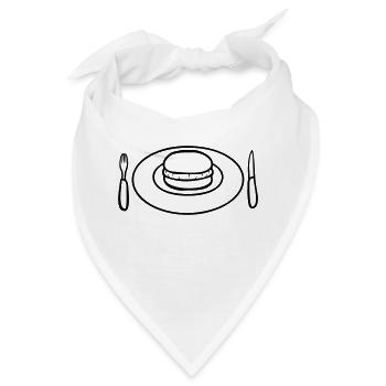 Mittagessen Teller Burger - Bandana - Weiß - Vorne