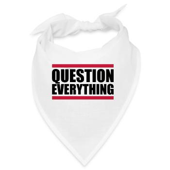 Balken Question Everything - Bandana - Weiß - Vorne
