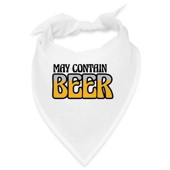 Logo May Contain Beer - Bandana - Weiß - Vorne