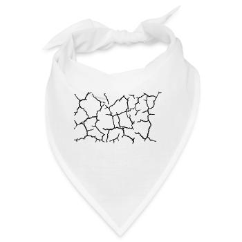 Boden Risse Muster Textur - Bandana - Weiß - Vorne
