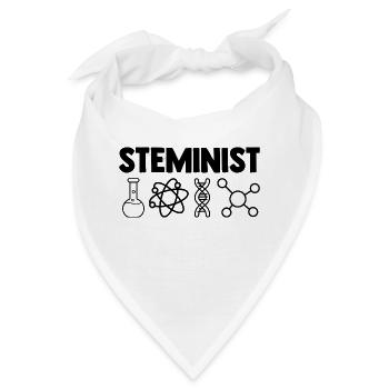 Steminist Software Developer Coder Nerd Conmputer - Bandana - Weiß - Vorne