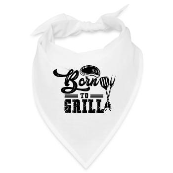 Abstraktes Farbenspiel auf Leinwand - Bandana - Weiß - Vorne