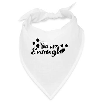 Du bist genug - Bandana - Weiß - Vorne